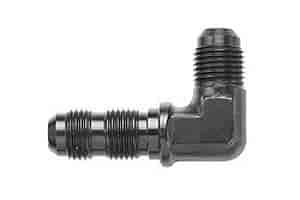 Powerflow 90 Degree Flare Bulkhead Fitting Size -4 AN Black