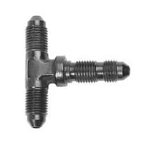 Powerflow Bulkhead Tee Fitting Size -3 AN Black