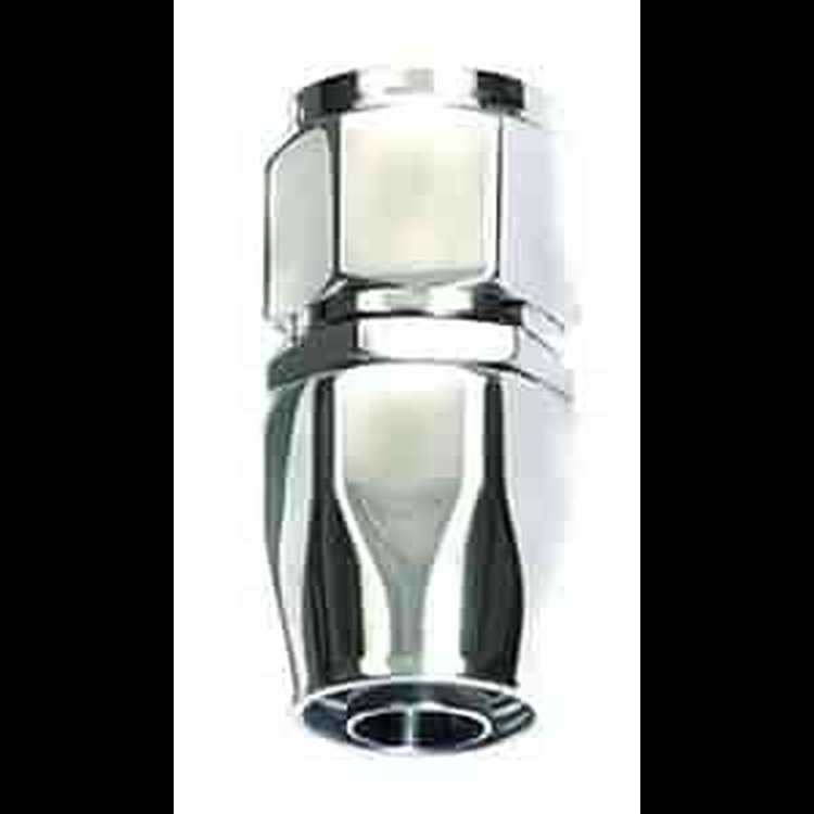 Powerflow Straight Hose End Size -10 AN Polished