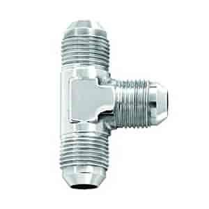 Powerflow Flare Tee Fitting Size -4 AN Polished