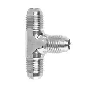 Powerflow Flare Tee Fitting Size -6 AN Polished