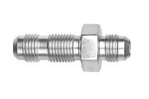 Powerflow Straight Flare Bulkhead Fitting Size -8 AN Polished