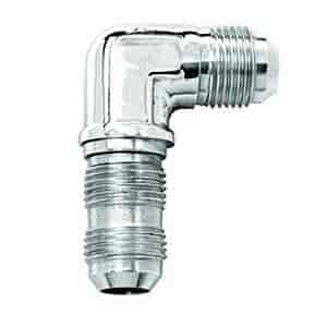 Powerflow 90 Degree Flare Bulkhead Fitting Size -4 AN Polished