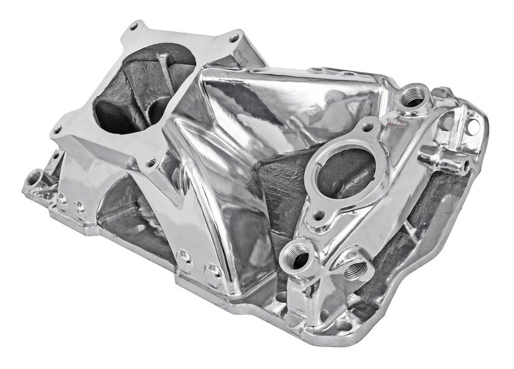 52030 Hurricane Intake Manifold for 1957-1995 Small Block Chevy 262-400, Hi-Rise Single Plane [Polished]