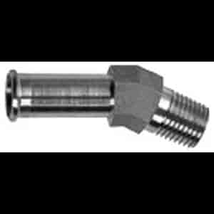 GM/Chrysler Fuel Return Fitting 30°, 1/4" NPT to Hose