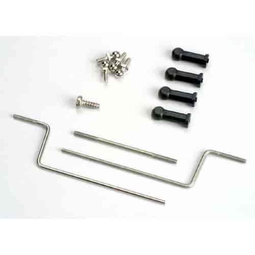 Outdrive connecting rod/nylon ball connector ends 4 /chrome ball connectors 4 /steering servo rods 2
