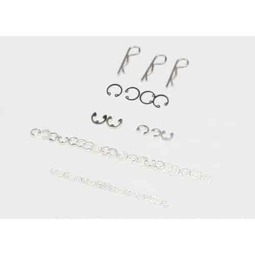 Assorted E-Clips, C-Clips, & R-Pins 40 Pieces