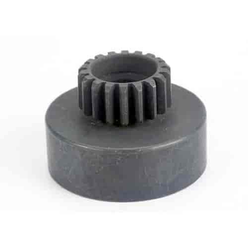 Clutch bell hardened steel 18-tooth 32-pitch requires two 5x10mm ball bearings part #4609 N. Hawk/Buggy/Street