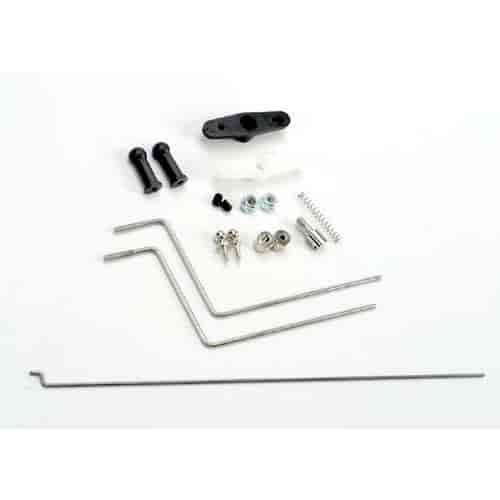 Servo Horns Throttle & Steering With Plastic Rod Ends, Metal Ball Connectors, Nuts, Throttle Linkage Rod, Steering Rods