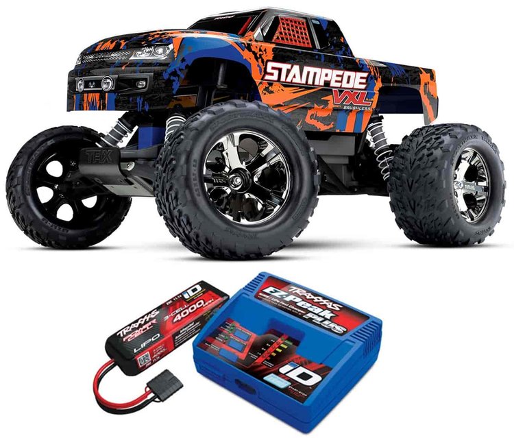 Stampede 2WD VXL Monster Truck, Battery and Charger Kit