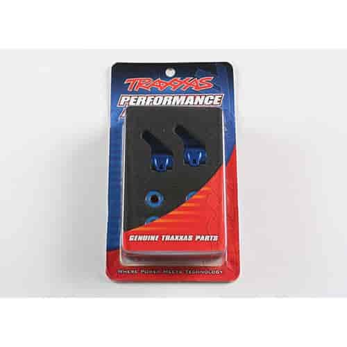 Front Steering Blocks Blue Anodized 6061-T6 Aluminum