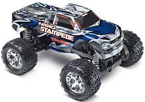 Nitro Stampede 1/10 Scale Silver and Blue