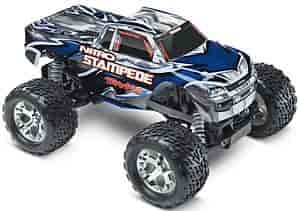 Nitro Stampede 1/10 Scale Silver and Blue