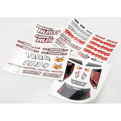 Complete Nitro Rustler Decal Sheets