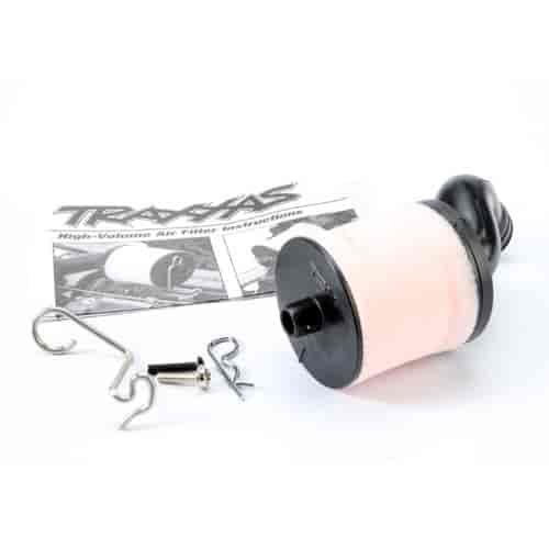 High-Volume Air Filter Body Plastic Body w/Foam Element & Rubber Attachment Hose