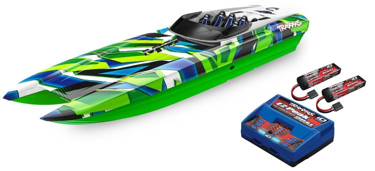 M41 Catamaran Widebody Boat with Battery and Charger Kit - Green