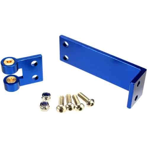 Rudder Mount & Pivot Blue-anodized aluminum