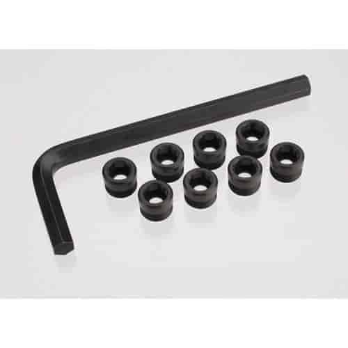 Pivot Ball Caps Hard black anodized aluminum