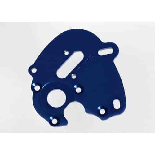 Motor Plate Blue anodized aluminum