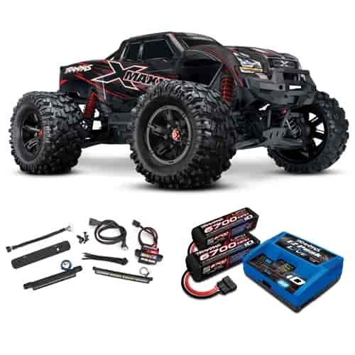X-Maxx 4WD with Battery/Charger/LED Light Kit - Red
