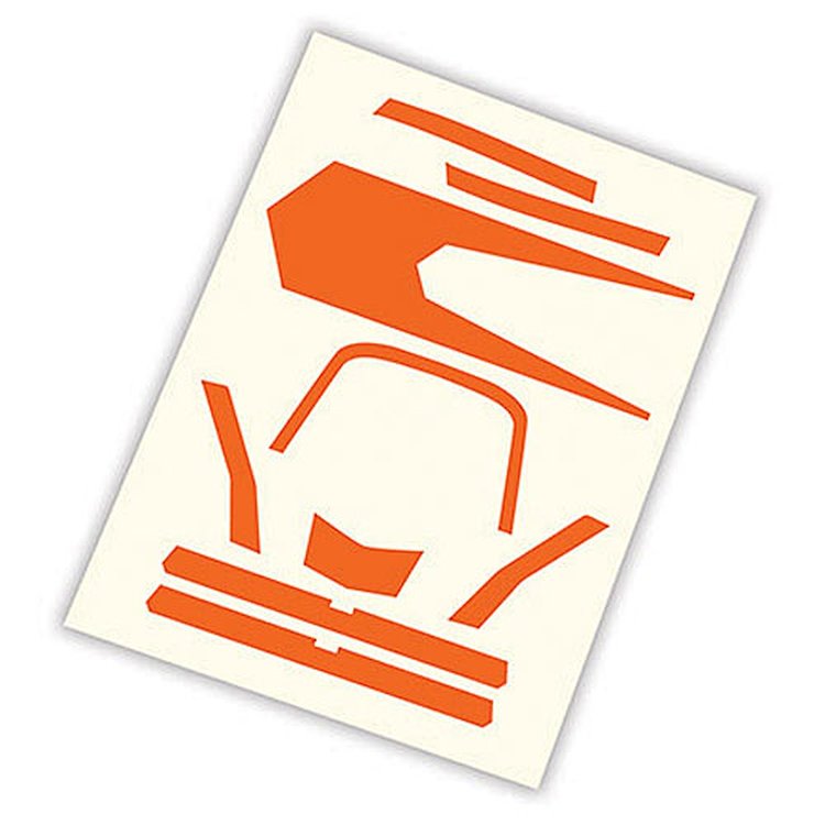 High Visibility Decals Orange