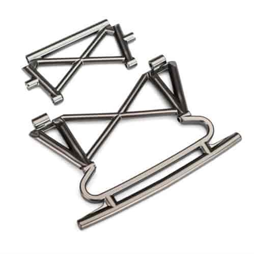 Front Bumper Support - Satin Black Chrome