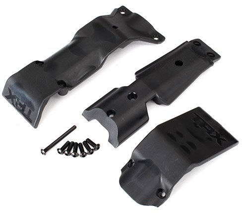 Front/Rear Skid Plate Set for E-Revo VXL Brushless RC [Black]