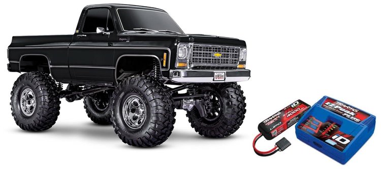 TRX-4 1979 Chevy K10 Cheyenne High-Trail Edition Truck, Battery, and Charger Kit [Black]