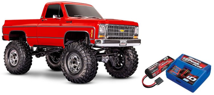 TRX-4 1979 Chevy K10 Cheyenne High-Trail Edition Truck, Battery, and Charger Kit [Red]