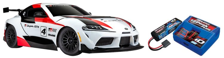 Toyota GR Supra GT4, LiPo Battery, and Charger Kit