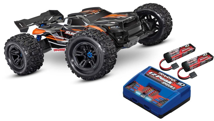 Sledge 4WD Off-Road Truck, Battery, and Charger Kit [Orange]