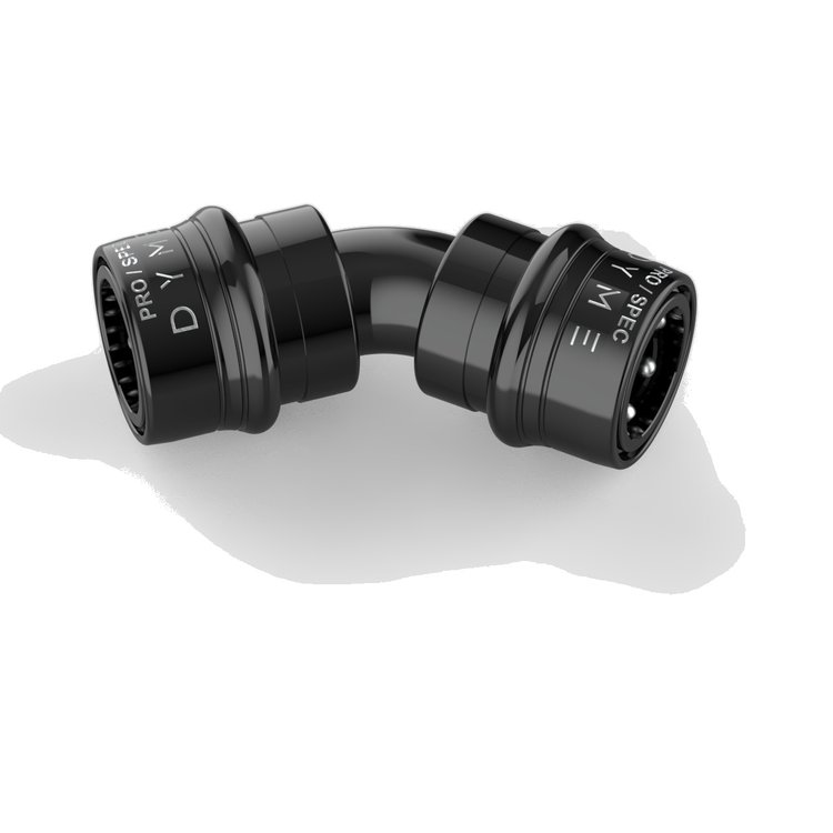 PRO/SPEC D-Type Double-Ended Quick Release Fitting [-10 AN (PS10), 45 Degree, Black]