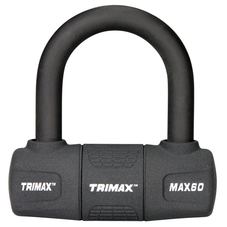 TRIMAX MOTORCYCLE DISC U-LOCK - RED W/ BLACK 13MM SHACKLE LIFETIME WARRANTY 1 EACH