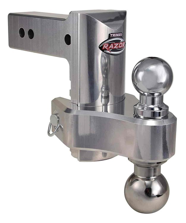 6? HD Aluminum Adjustable Drop Hitch, Pin and Clip Includes: Dual 2? and 2-5/16? Chrome Balls