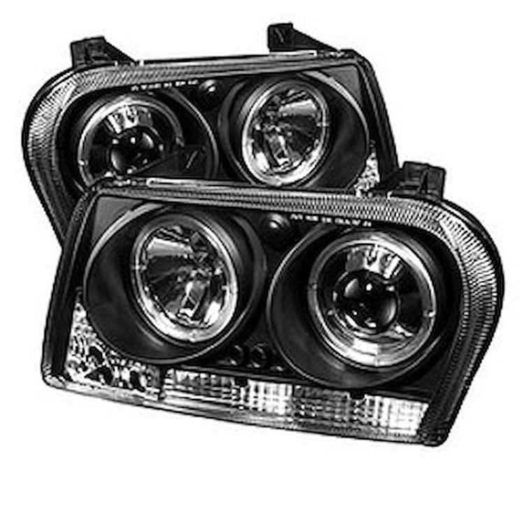 Halo LED Projector Headlights 2009-2010 Chrysler 300