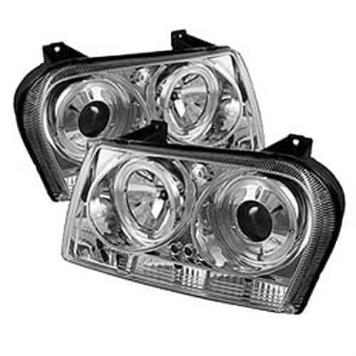 Halo LED Projector Headlights 2009-2010 Chrysler 300