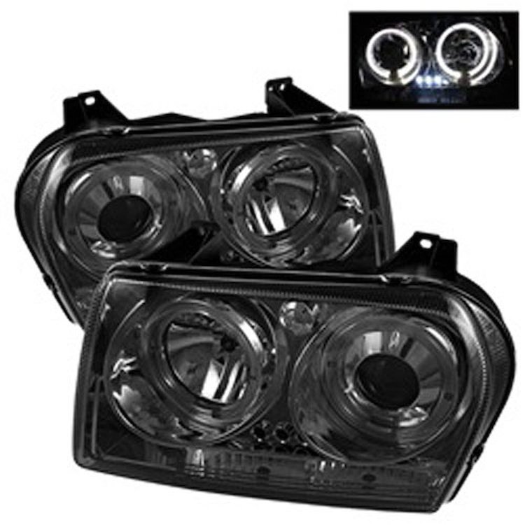 Halo LED Projector Headlights 2005-2008 Chrysler 300