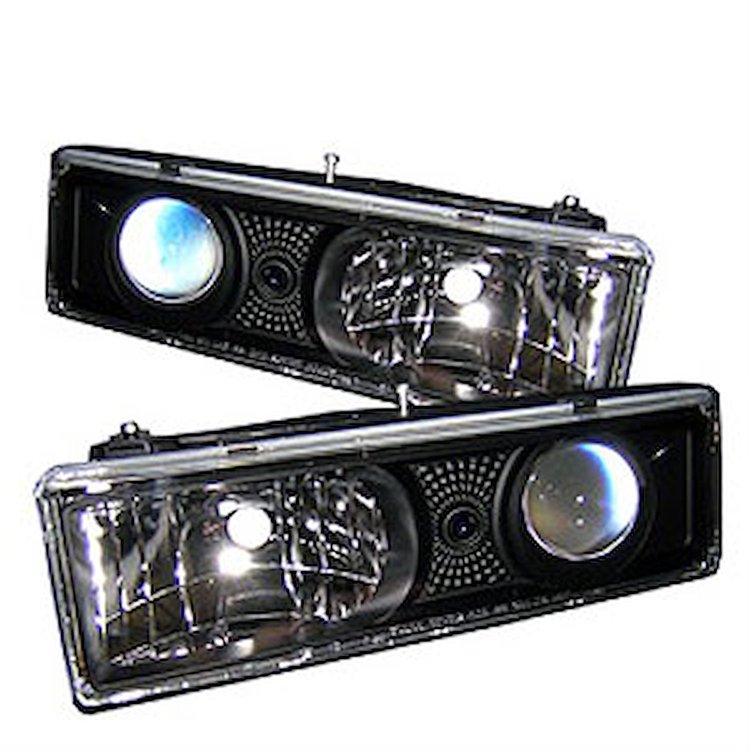 Halo LED Projector Headlights 1988-1999 GM Trucks