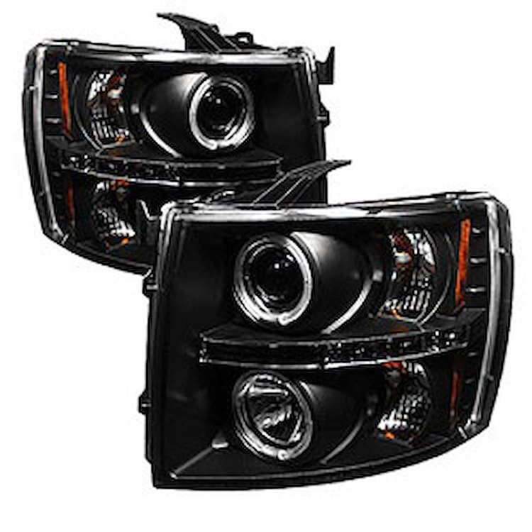 Halo LED Projector Headlights 2007-2014 Chevy Silverado 2500HD/3500HD