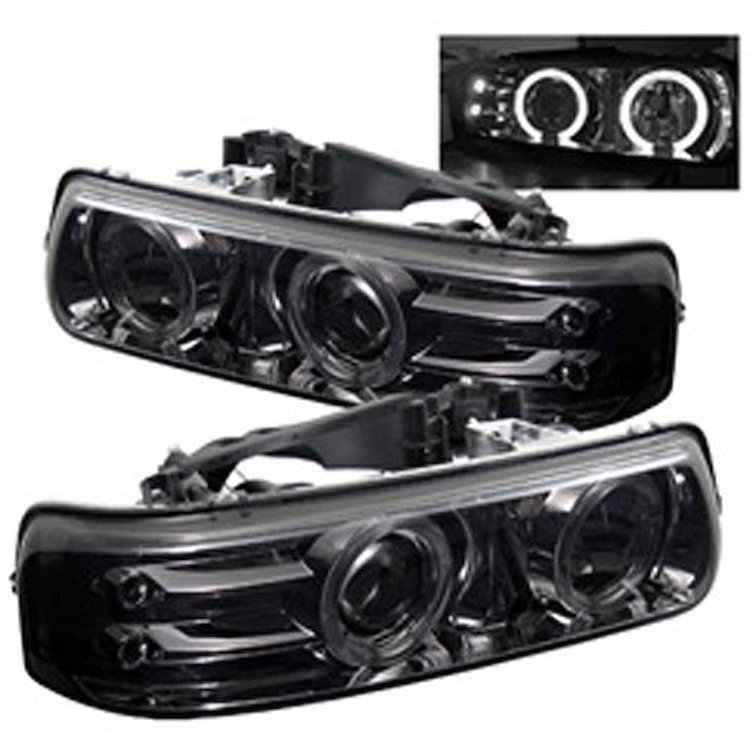 Halo LED Projector Headlights 1999-2006 Chevy Trucks