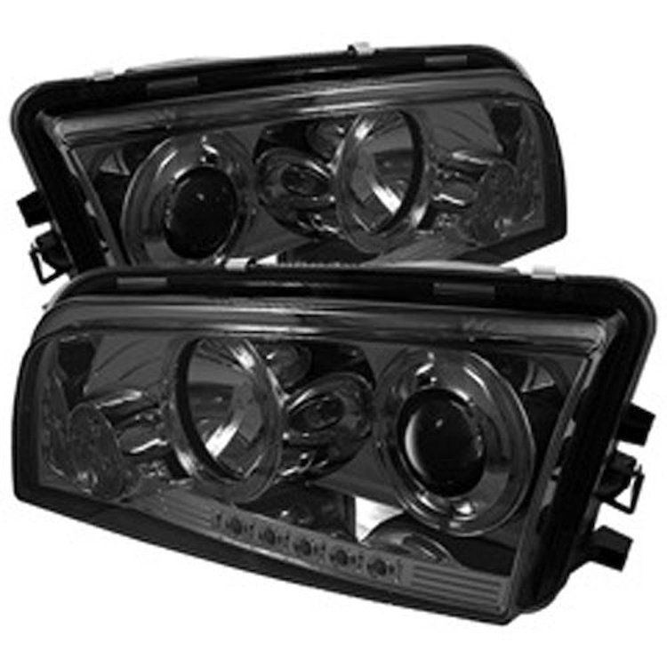 Halo LED Projector Headlights 2006-2010 Dodge Charger