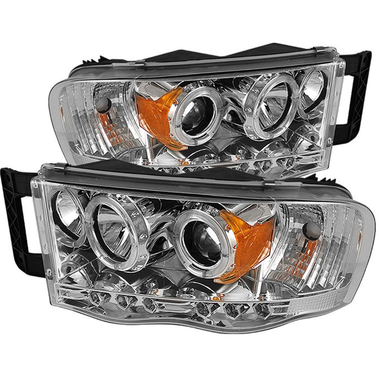 Halo LED Projector Headlights 2002-2005 Dodge Ram