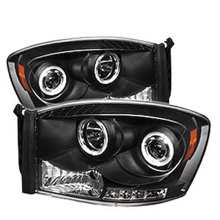 Halo LED Projector Headlights 2006-2009 Dodge Ram