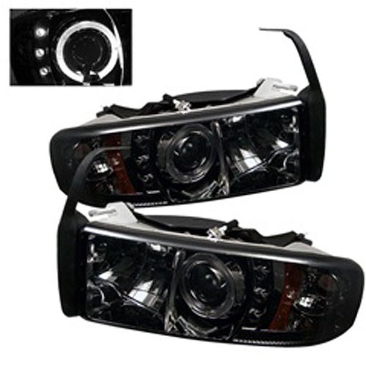 Halo LED Projector Headlights 1994-2001 Dodge Ram