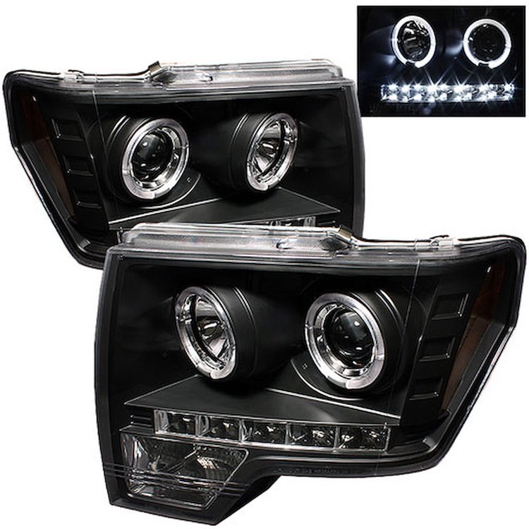Halo LED Projector Headlights 2009-2014 Ford F150