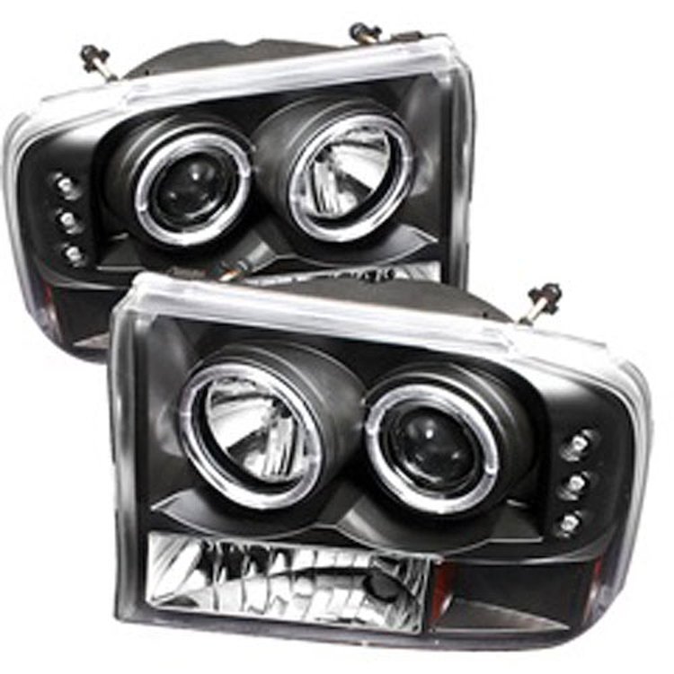 Halo LED Projector Headlights 1999-2004 Ford F250 Super Duty