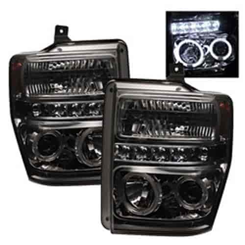 Halo LED Projector Headlights 2008-2010 Ford F250/F350/F450 Super Duty