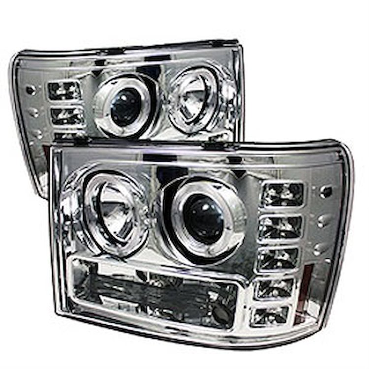 Halo LED Projector Headlights 2007-2013 GMC Sierra