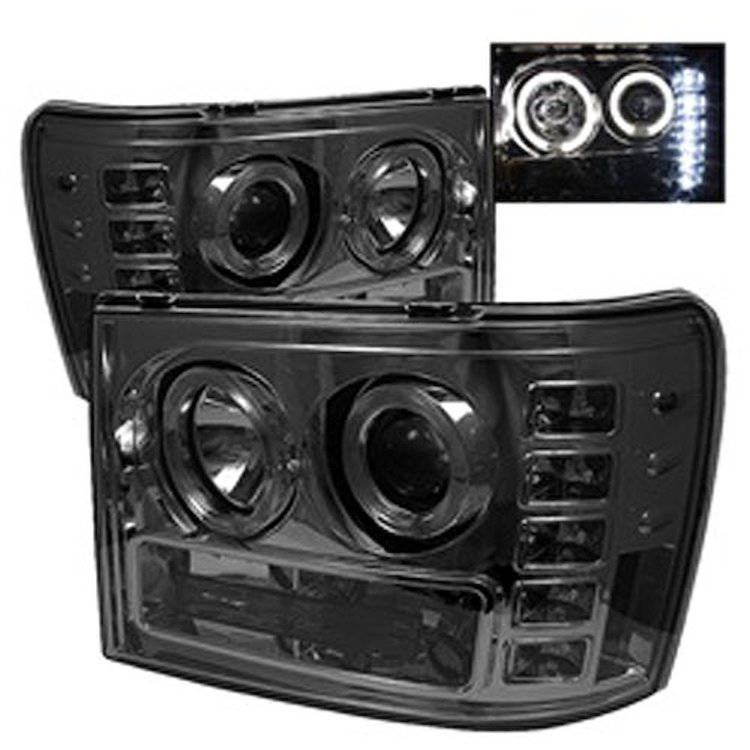 Halo LED Projector Headlights 2007-2013 GMC Sierra
