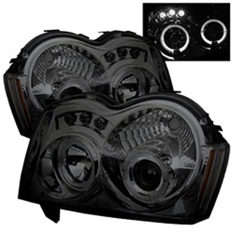 Halo LED Projector Headlights 2005-2007 Jeep Grand Cherokee